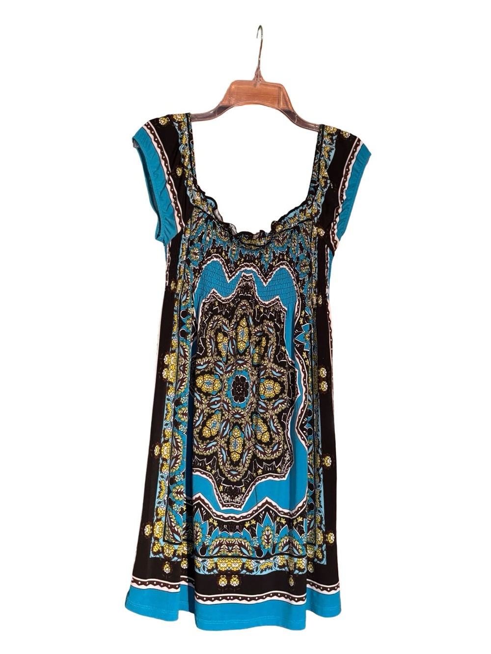 Snap Paisley Print Jersey Mini Dress - M